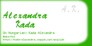 alexandra kada business card